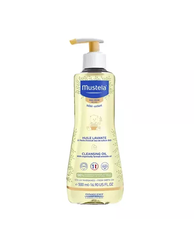 Mustela Bébé Huile Lavante Peaux Sèches 500 ml