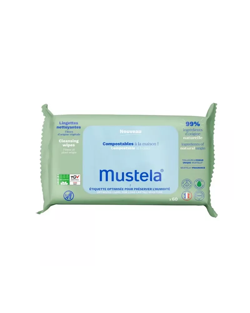 Mustela Toallitas Limpiadoras Con Aguacate 60 Unidades