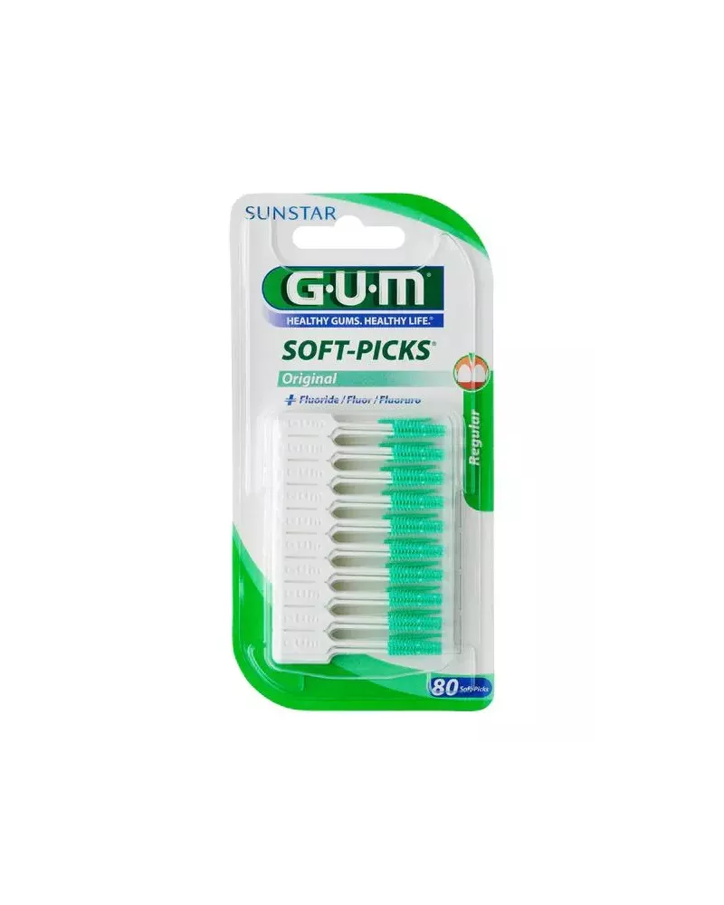 Sunstar Gum Soft-Picks Original Avec Fluorure Ordinaire 80 Unités