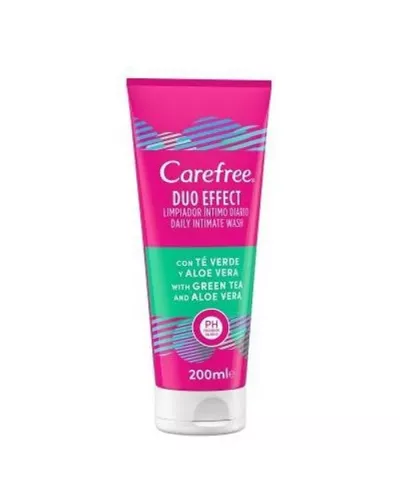 Carefree Duo Effect Intimate Cleanser Green Tea & Aloe Vera 200ml