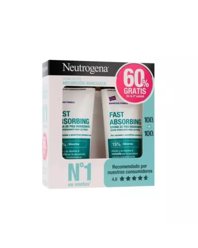 Neutrogena Crème Pour Les Pieds Á Absorption Immédiate 2x100ml