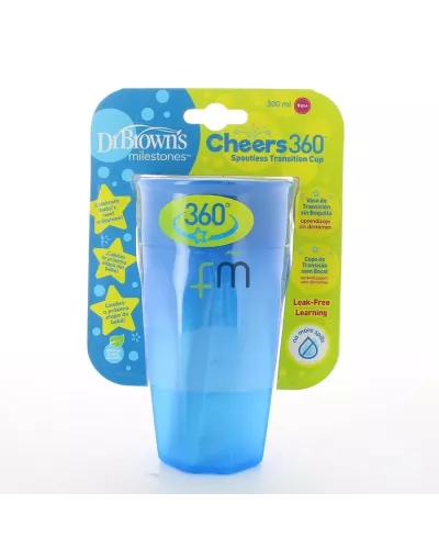 Gobelet 360 Sans Bec Verseur Bleu Sans Poignée 300ml