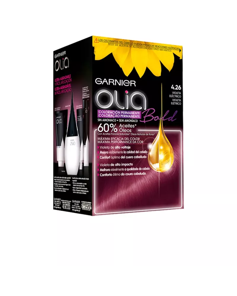 Garnier Olia Coloración Permanente 4,26-Violeta Eléctrico 4 Piezas