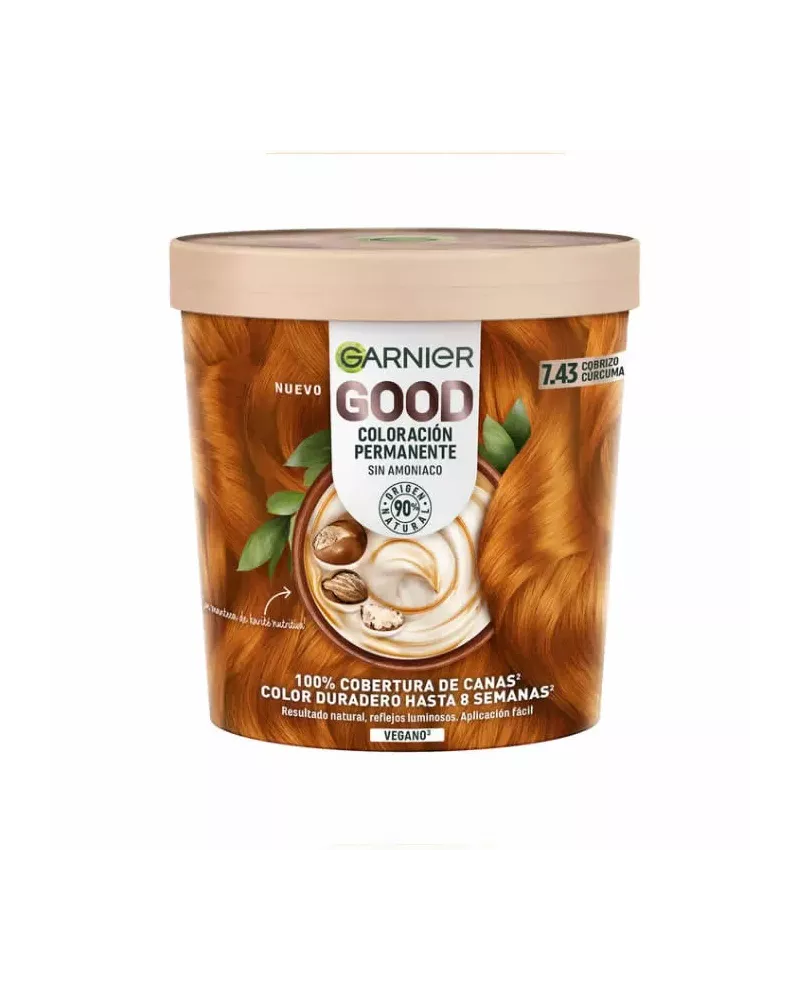 Garnier Good Coloración Permanente Sin Amoníaco 7.43 Cobrizo Cúrcuma
