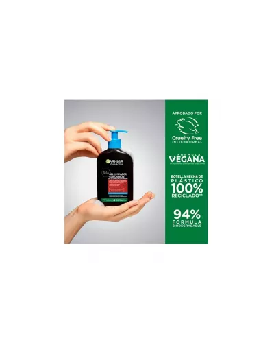 Garnier Pure Active Gel Limpiador Con Carbón 250ml