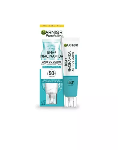 Garnier Pure Active Bha Niacinamida Fluido Anti-Imperfecciones Fps50 40ml