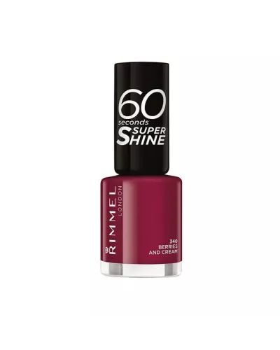 Rimmel London 60 Seconds Super Shine Nail Lacquer 340 Berries And Cream
