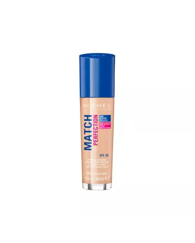 Rimmel London Match Perfection Foundation Spf20 101 Classic Ivory 30ml