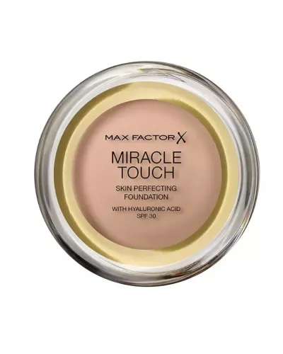 Max Factor Miracle Touch Skin Perfecting Foundation Spf30 045 Warm Almond