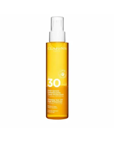 Clarins Glowing Sun Oil High Protection Body And Hair 150ml