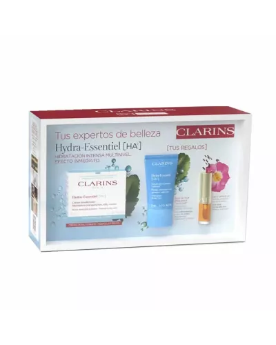 Clarins Hydra-Essentiel Crème Visage Désaltérante 50ml Coffret 3 Produits