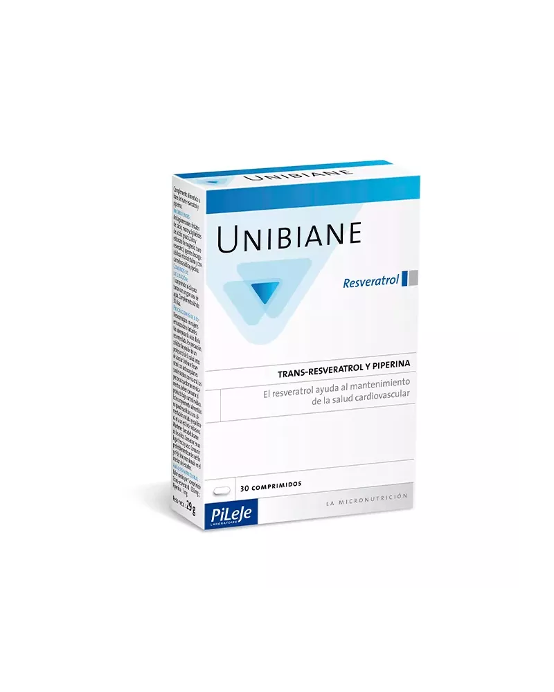 Pileje Unibiane Resveratrol 30 Cápsulas