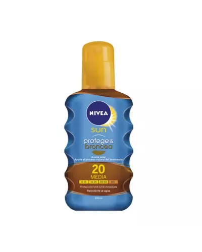 Nivea Sun Huile Sèche Protect And Bronze Spf20 200ml