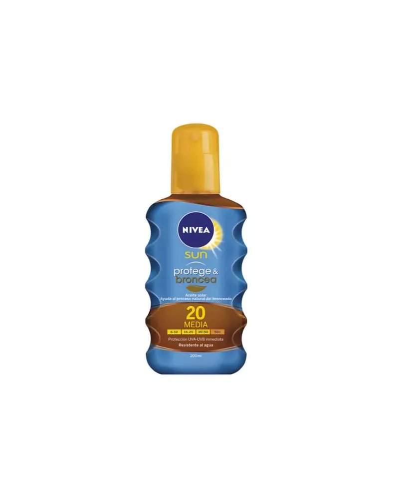 Nivea Sun Huile Sèche Protect And Bronze Spf20 200ml