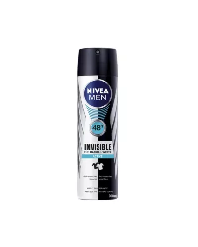 Nivea Men Invisible For Black And White Active Deodorant Spray 200ml