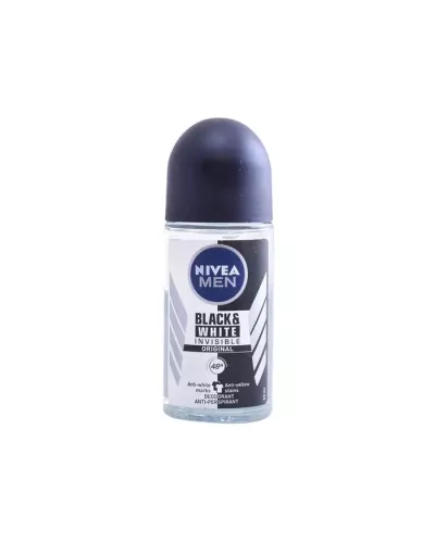 Desodorante roll-on Nivea Men Black & White Invisible Original 50ml