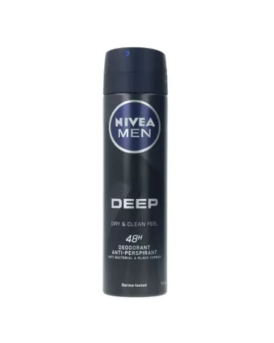 Nivea Men Deep Black Carbon Deodorant Spray 150ml