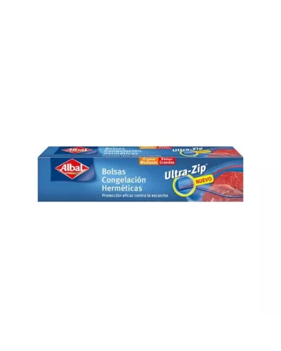 Albal Ultra-Zip Freezing Bag 2 Sizes 20 Units