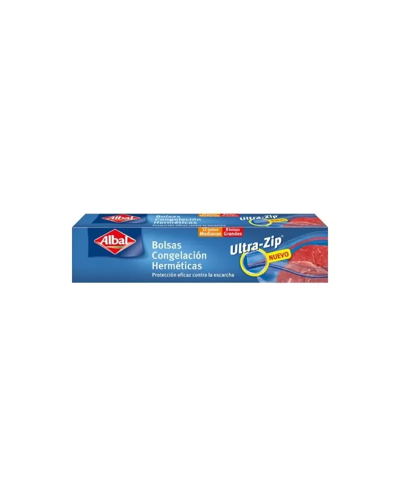 Albal Ultra-Zip Freezing Bag 2 Sizes 20 Units