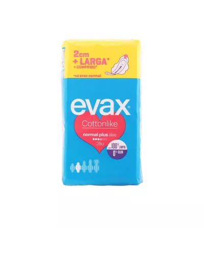 Evax Cottonlike Normal Plus Avec Ailettes Serviettes Hygiéniques 28 Unités