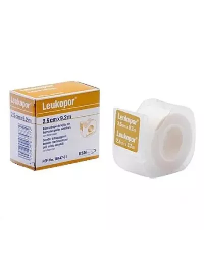 Leukopor Esparadrapo De Tejido Pieles Sensibles 9,2 M X 2,5 Cm 1 Unidad Bsn Medical