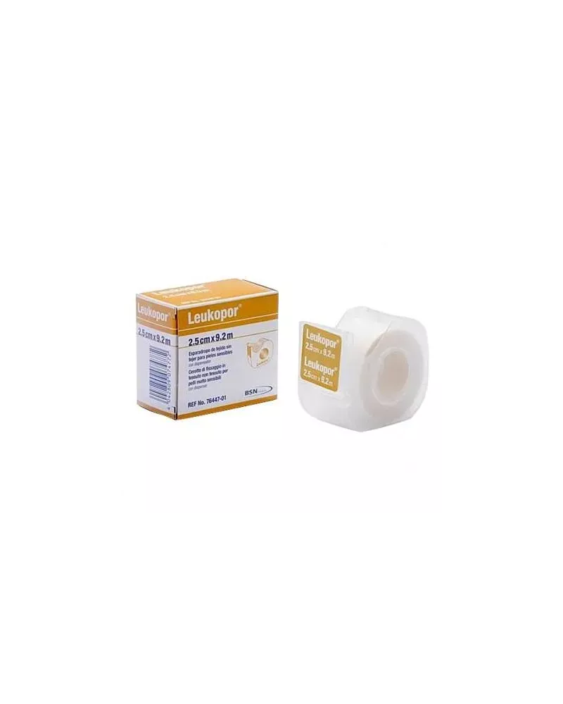 Leukopor Esparadrapo De Tejido Pieles Sensibles 9,2 M X 2,5 Cm 1 Unidad Bsn Medical