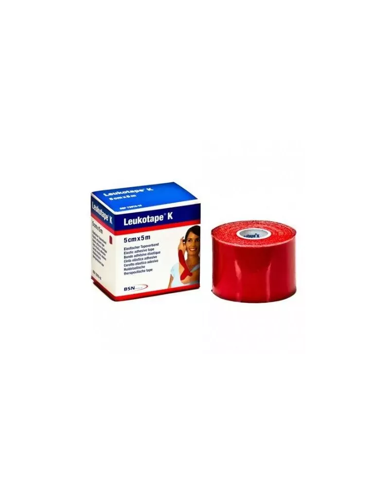 Leukotape K Venda Elástica Adhesiva Color Rojo 5 Cm X 5 M Bsn Medical