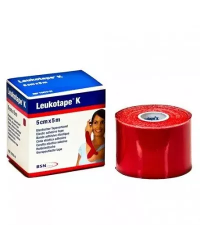 Leukotape K Venda Elástica Adhesiva Color Rojo 5 Cm X 5 M Bsn Medical