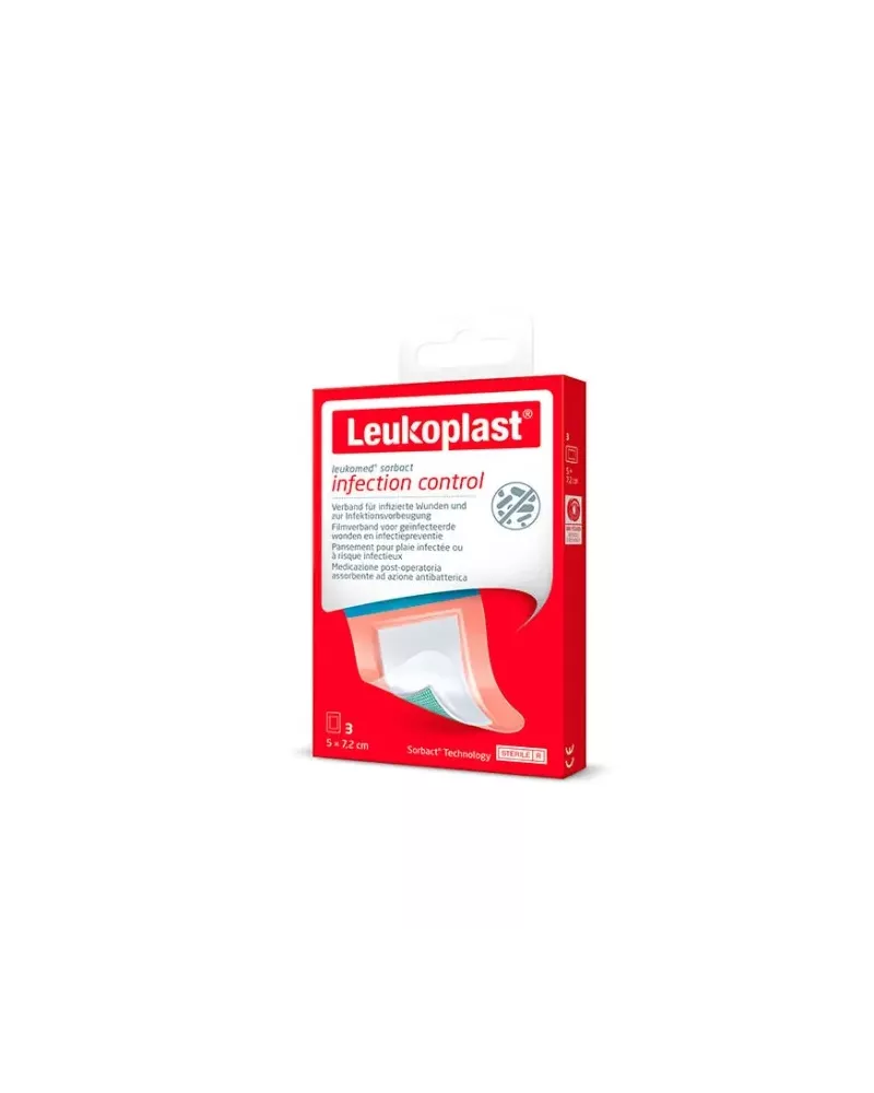 Leukomed Sorbact Dressing 5x7,2cm 3 Units