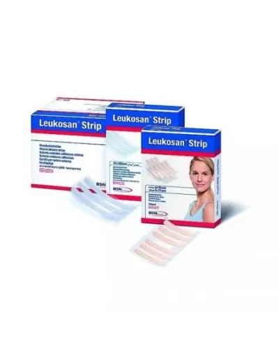 Leukosan Strip Cintas De Sutura 6 X 38 Mm y 6 X 75 Mm 2 Unidades Bsn Medical