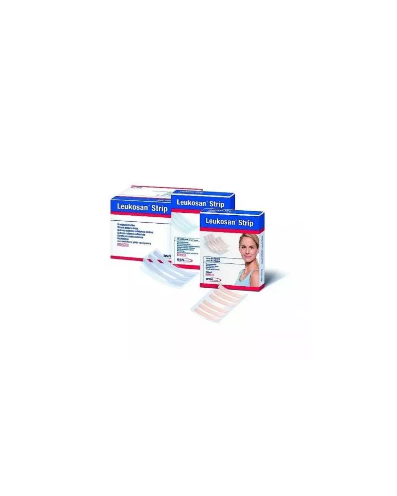 Leukosan Strip Cintas De Sutura 6 X 38 Mm y 6 X 75 Mm 2 Unidades Bsn Medical