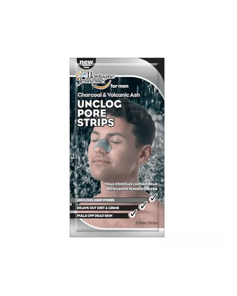 Montagne Jeunesse Charcoal & Volcanic Ash Unclog Pore Strips 3 Units