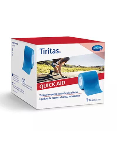 Pansements Quick Aid 6cm x 2m Bleu