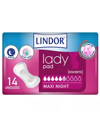Lindor Lady Pad Maxi Night 6 Drops