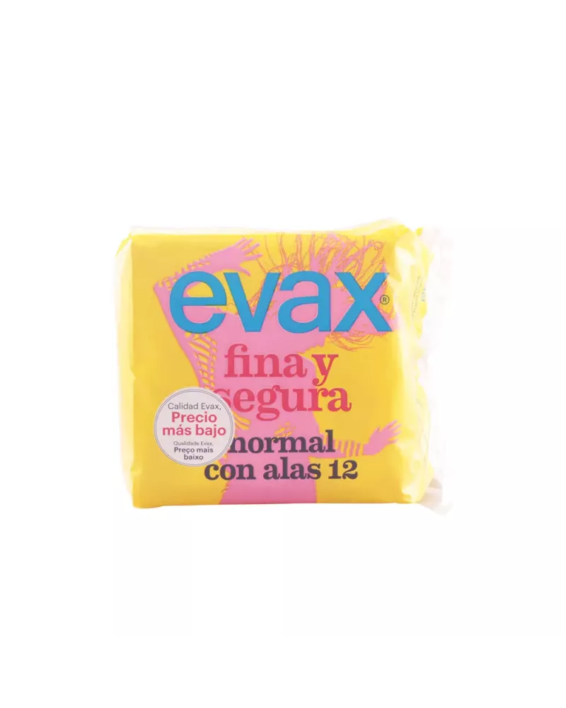 Evax Fina & Segura Normal Avec Ailettes Serviettes Hygiéniques 12 Unités