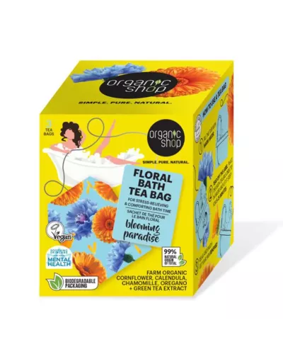 Organic Shop Floral Bath Bolsitas De Te Blooming Paradise 280un