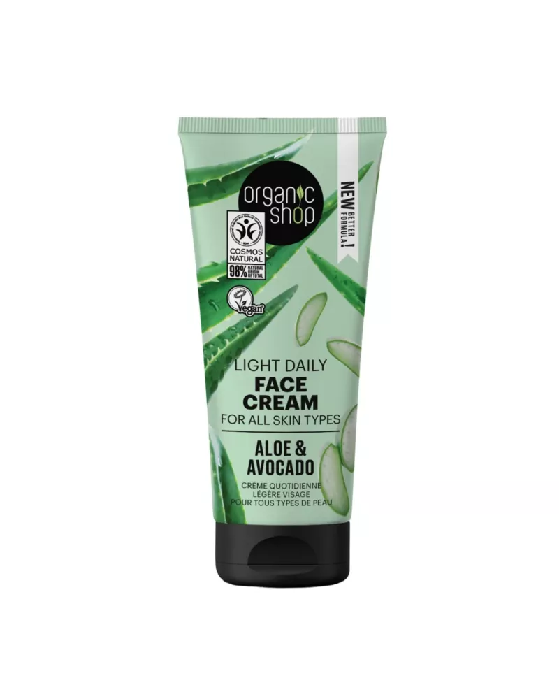 Organic Shop Aloe Crème Facial Diaria Todo Tipo De Pieles 50ml