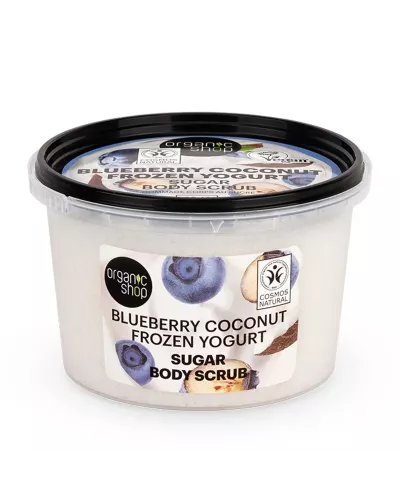 Organic Shop Blueberry Coconut Frozen Yogurt Exfoliante Corporal Azucar 250ml
