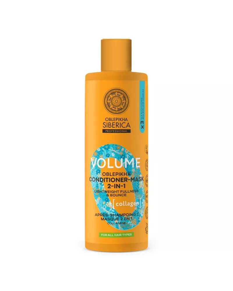 Natura Siberica Oblepikha Volume Collagen Mascarilla Acondicionador 2in1 400ml