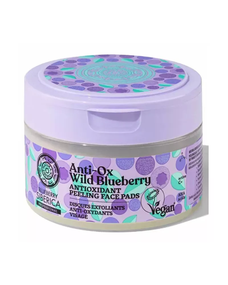 Discos exfoliantes antioxidentes para rostro Natura Siberica, 20 unidades