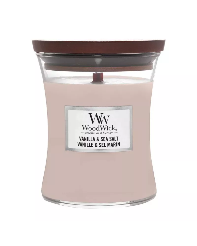 Woodwick Vela Vanilla y Sea Salt 275g