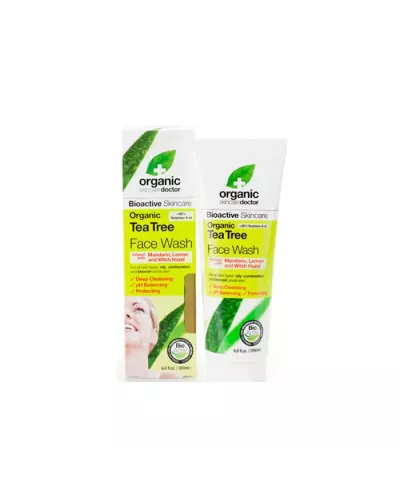 Dr Organic Limpiador Facial de Árbol de Té 200ml