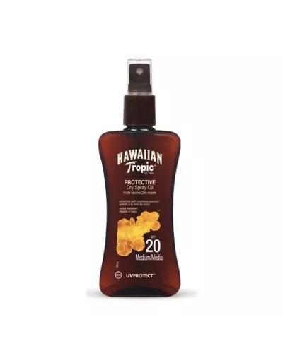 Hawaiian Tropic Protective Dry Spray Oil Spf20 Medium 200ml