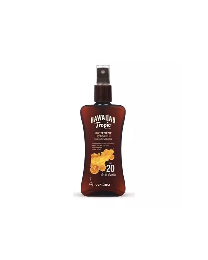 Hawaiian Tropic Protective Dry Spray Oil Spf20 Medium 200ml