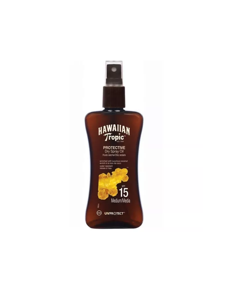 Hawaiian Tropic Protective Dry Spray Oil Spf15 Medium 200ml