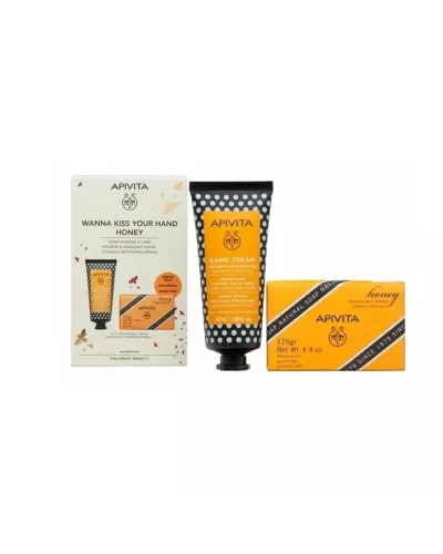 Apivita Honey Hand Cream 50g + Natural Solid Soap 125g