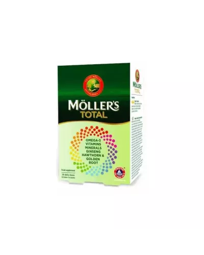 Möller's Total Multivitamins + Omega-3 (28 Comprimés + 28 Perles)