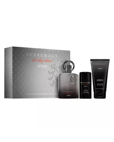 Afnan Supremacy Not Only Intense Eau de Parfum 100ml, Spray, Gel de Ducha 100ml, Desodorante en Stick 75ml