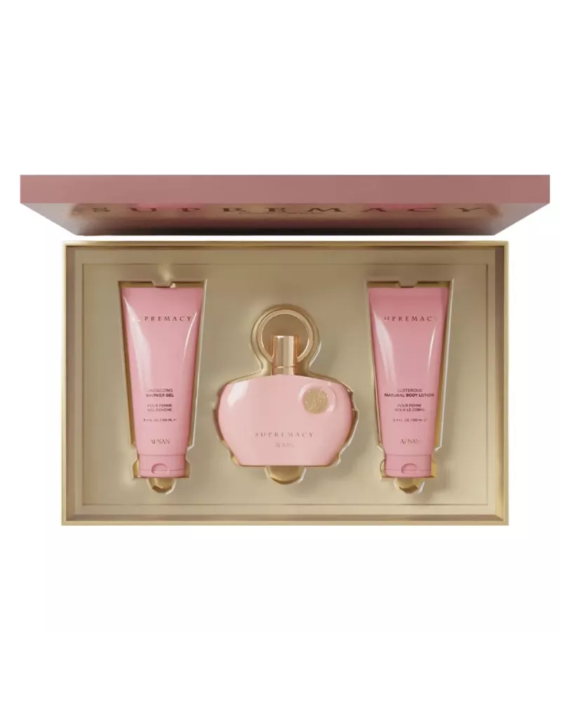 Afnan Supremacy Eau de Parfum pour Femme 100ml, Shower Gel 100ml, Perfumed Body Lotion 100ml