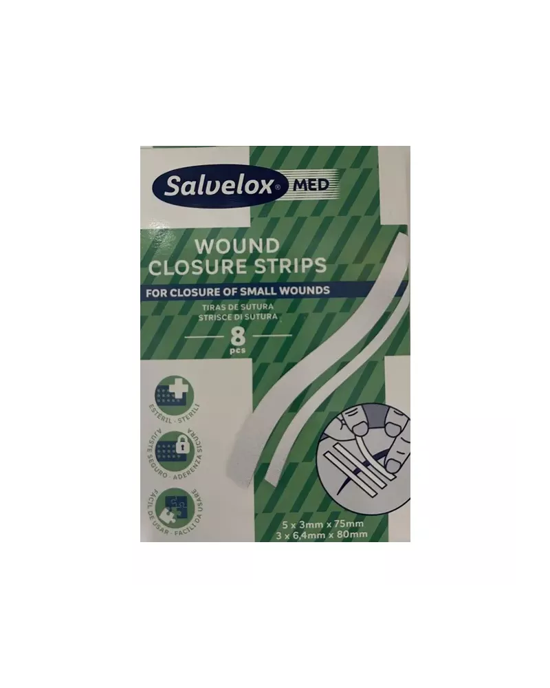 Salvelox Suture Strips 8 Pcs Assorted
